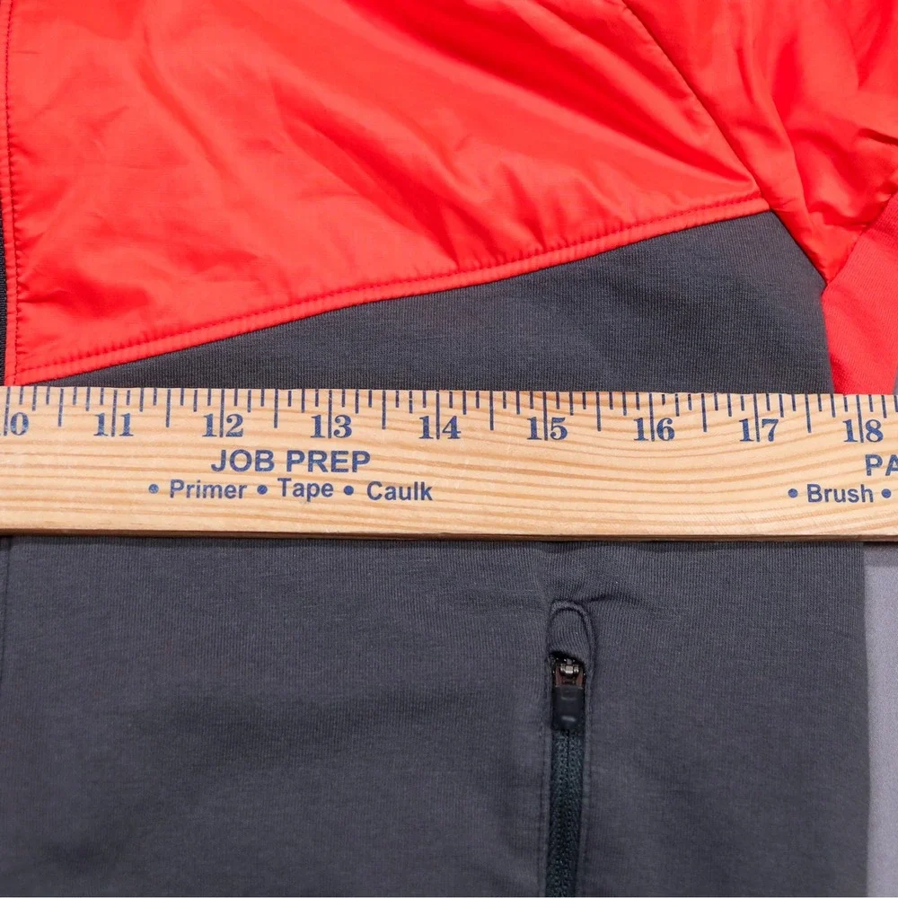 Nike Running Dri-FIT Hybrid Windbreaker Fleece Hooded Jacket Red Reflective S